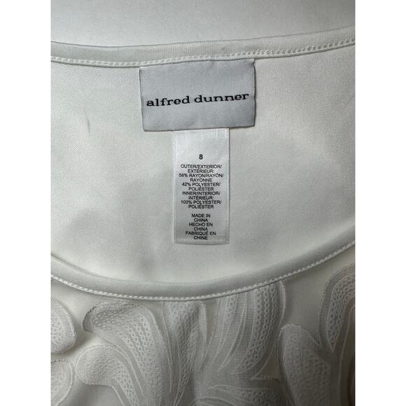 Alfred Dunner Womens Society Page Top Size 8 Sleeveless with Coverup Attached - Picture 5 of 6